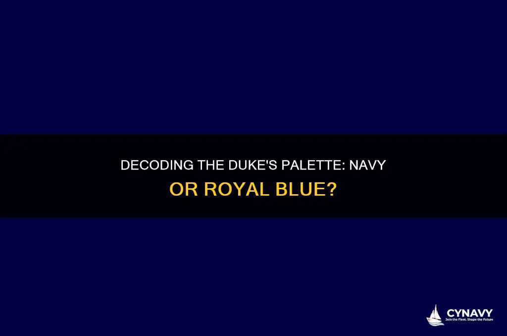 is dukes color navy or royal