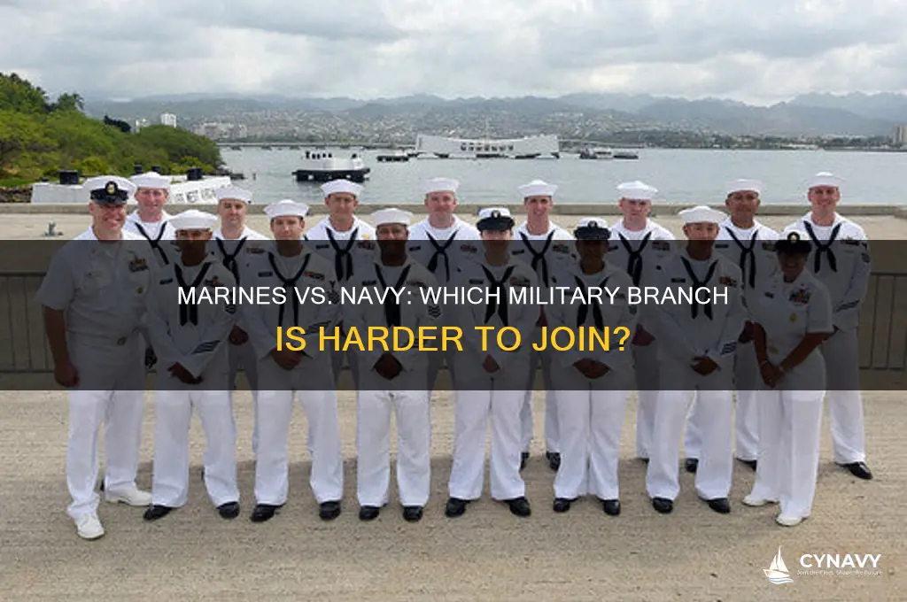 is it harder to get into the marines or navy
