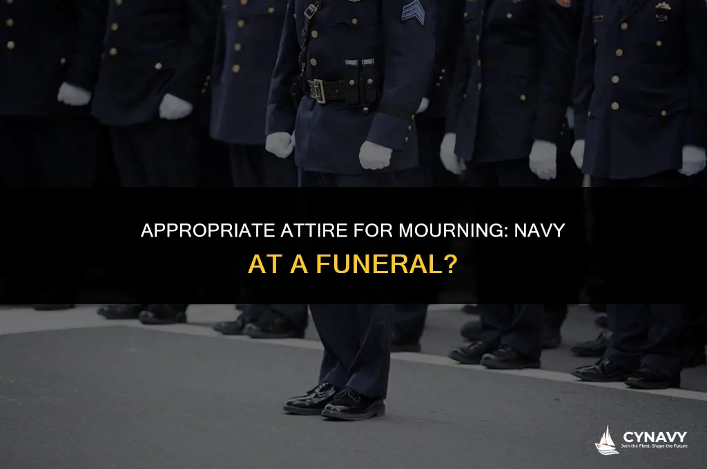 is it okay to wear navy to a funeral