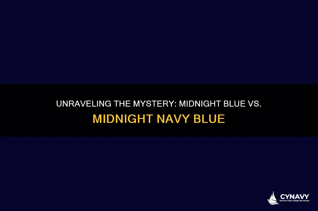 is midnight blue and midnight navy blue the same color