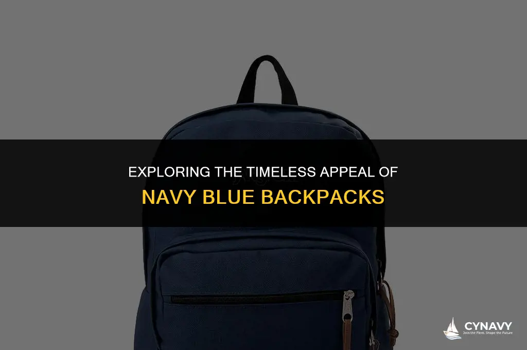 is navy a god backpack color