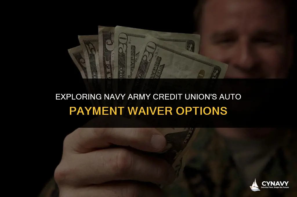 is navy army credit union waiving auto paymwnt
