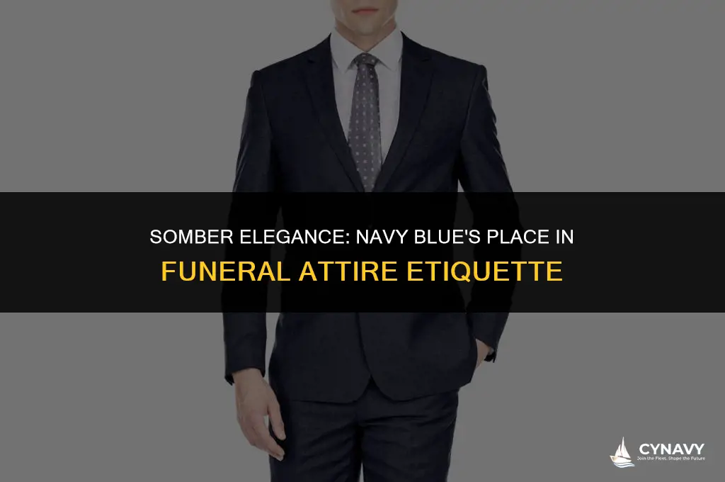 is navy blue a good color to wear to afuneral