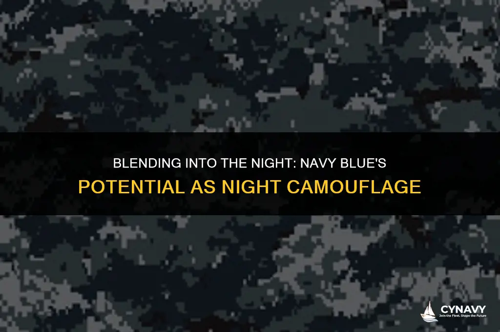 is navy blue a good night camo color