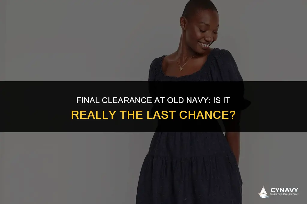 is old navy clearance final sale