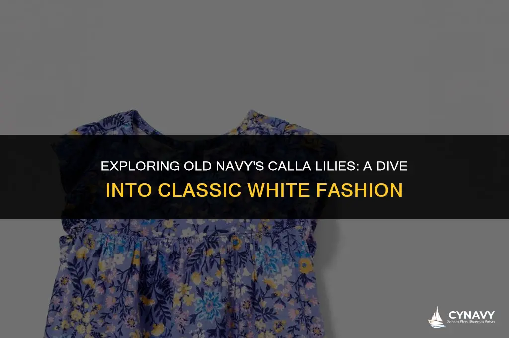 is old navy color calla lillies white