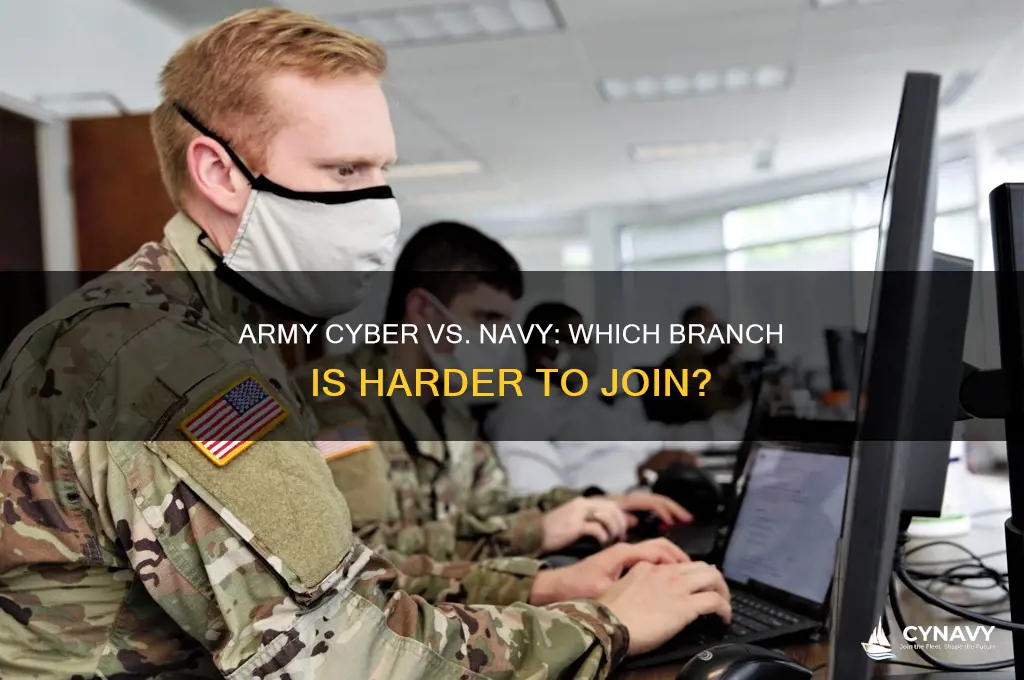 is the army cyber harder to get into than navy