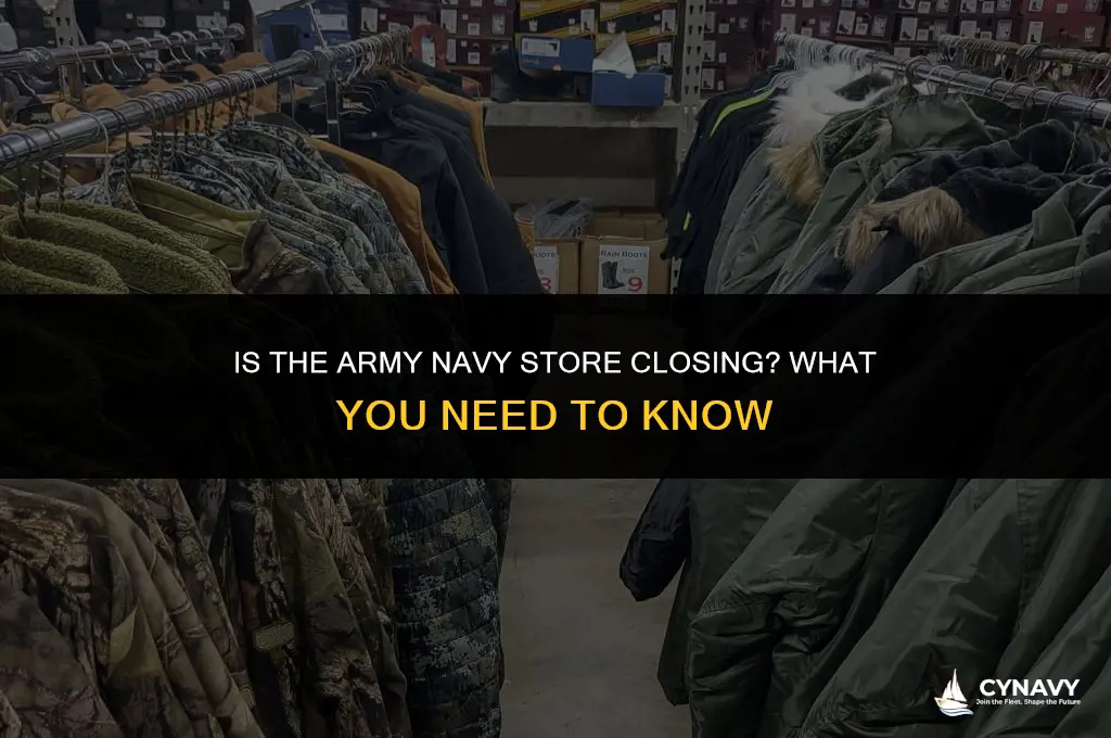 is the army navy store closing