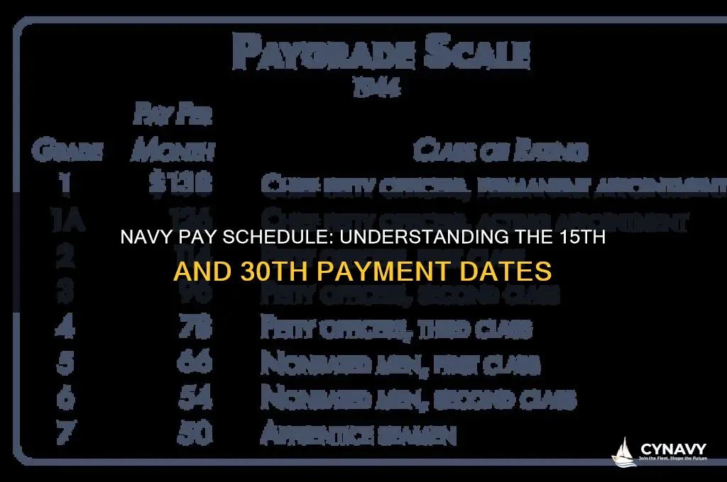 is the navy getting paid on the 15th and 30th