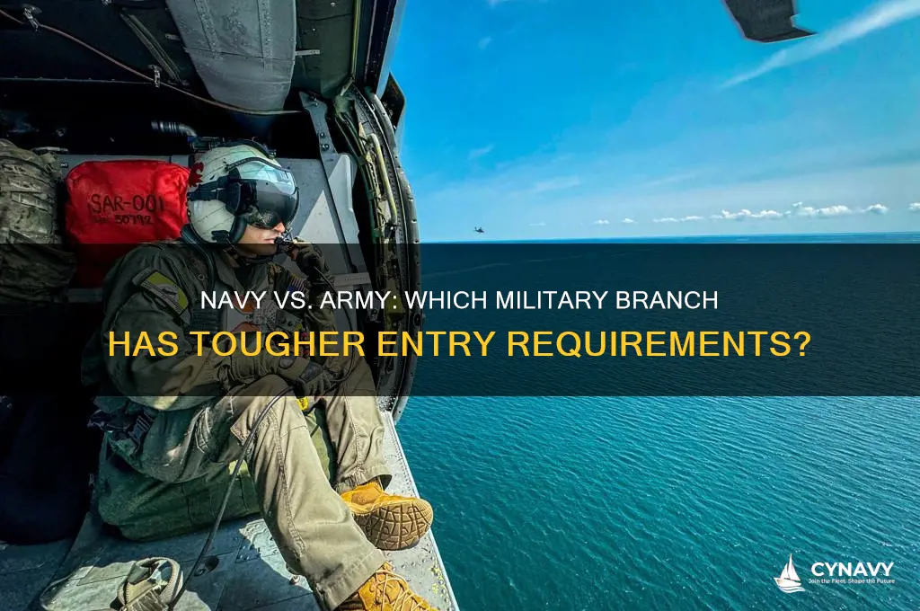 is the navy harder to get in than the army