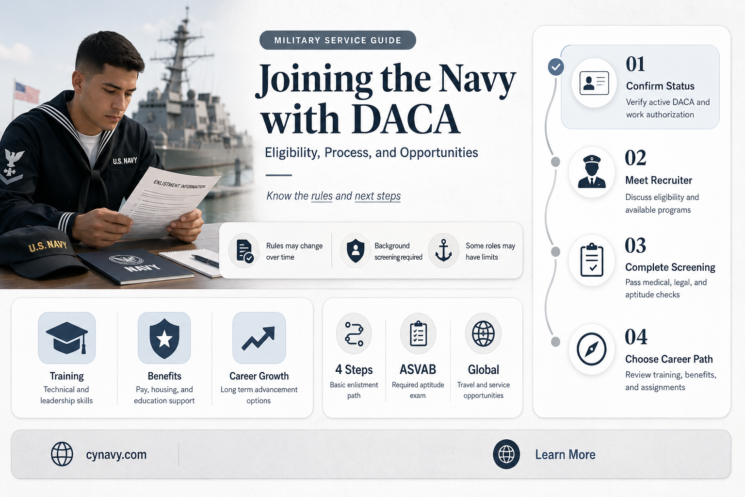 can you get into the navy with daca