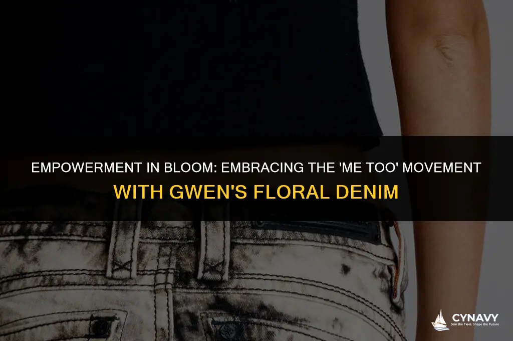 me too gwen color navy floral denim
