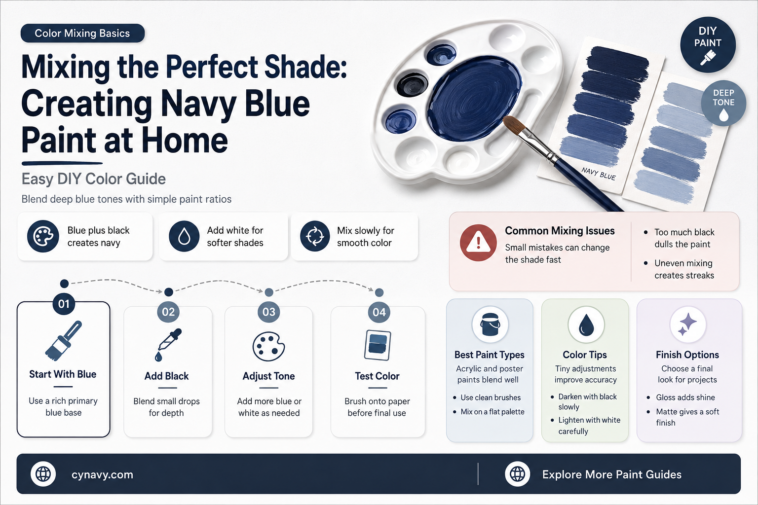 can you make navy blue paint