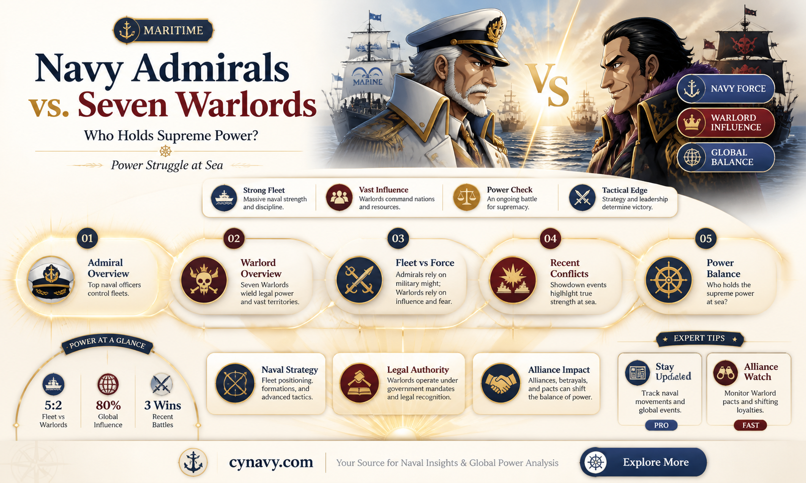 are navy admirals more powerful than the seven warlords
