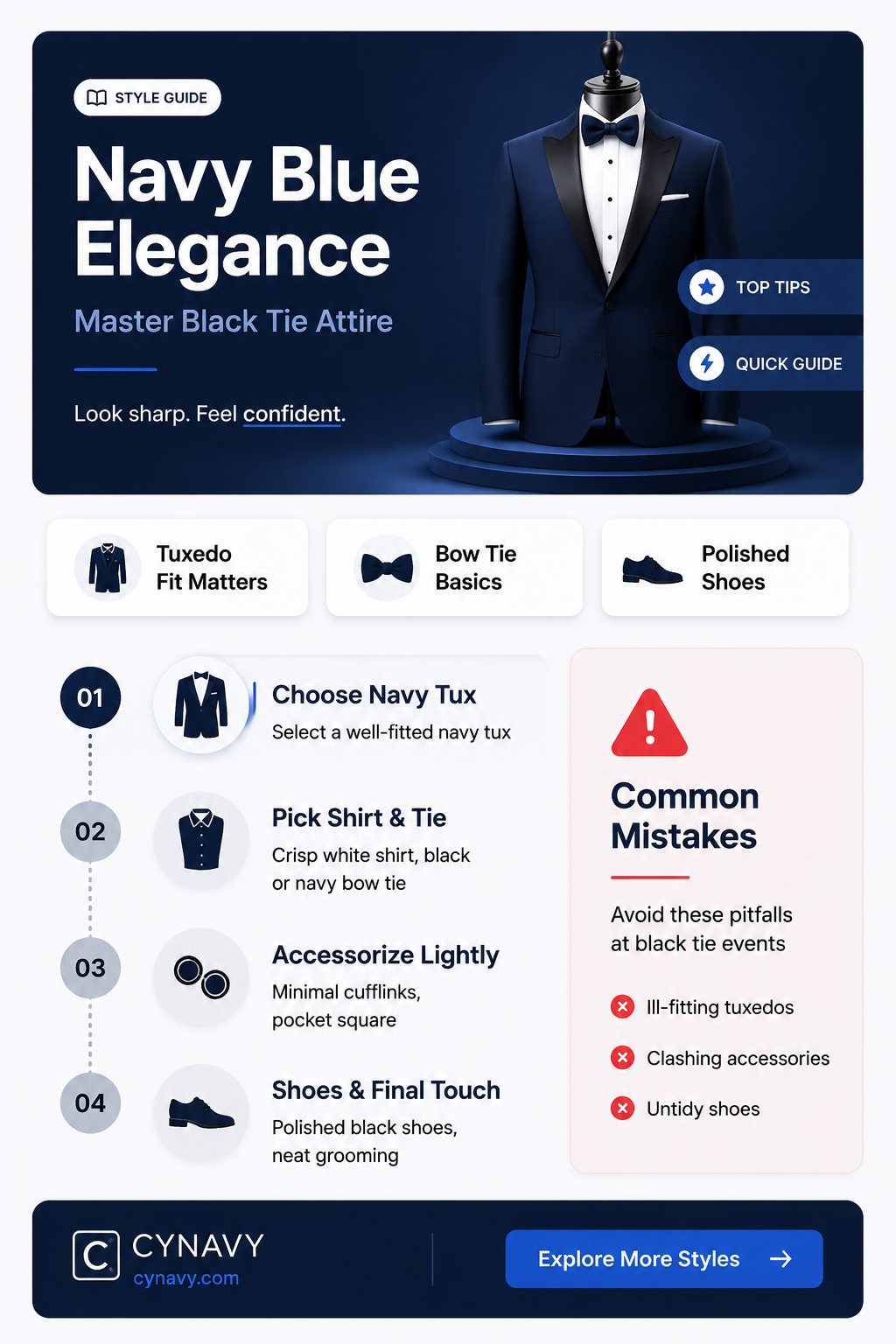 can i wear navy blue to a black tie event