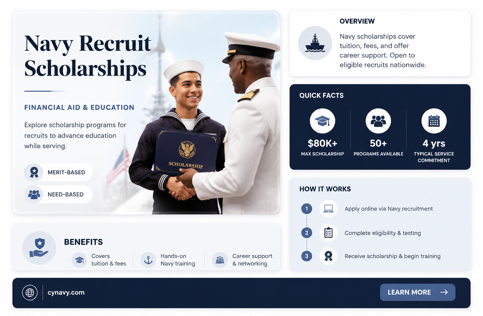 can a navy recruit get a scholarship