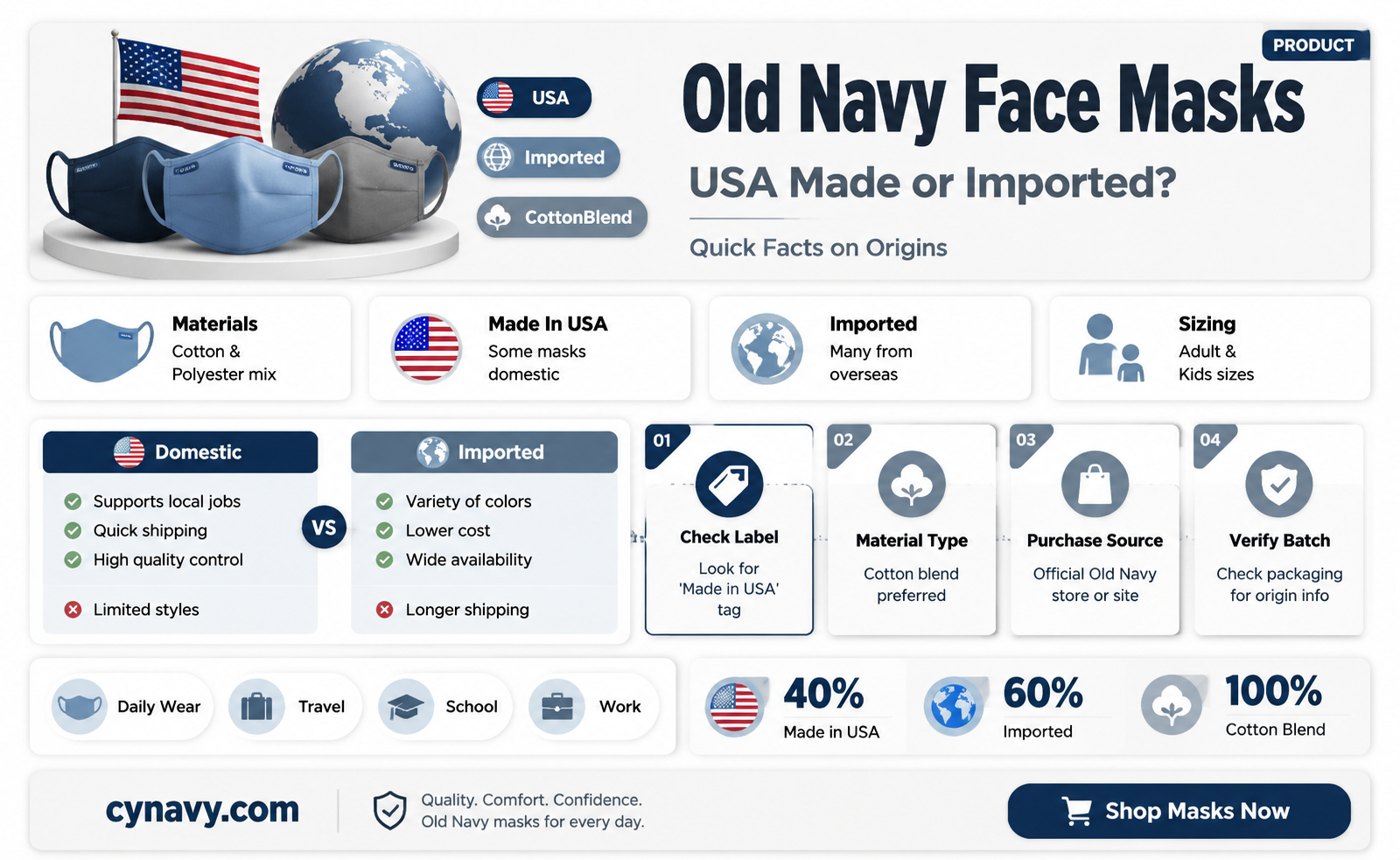 are old navy face masks made in usa