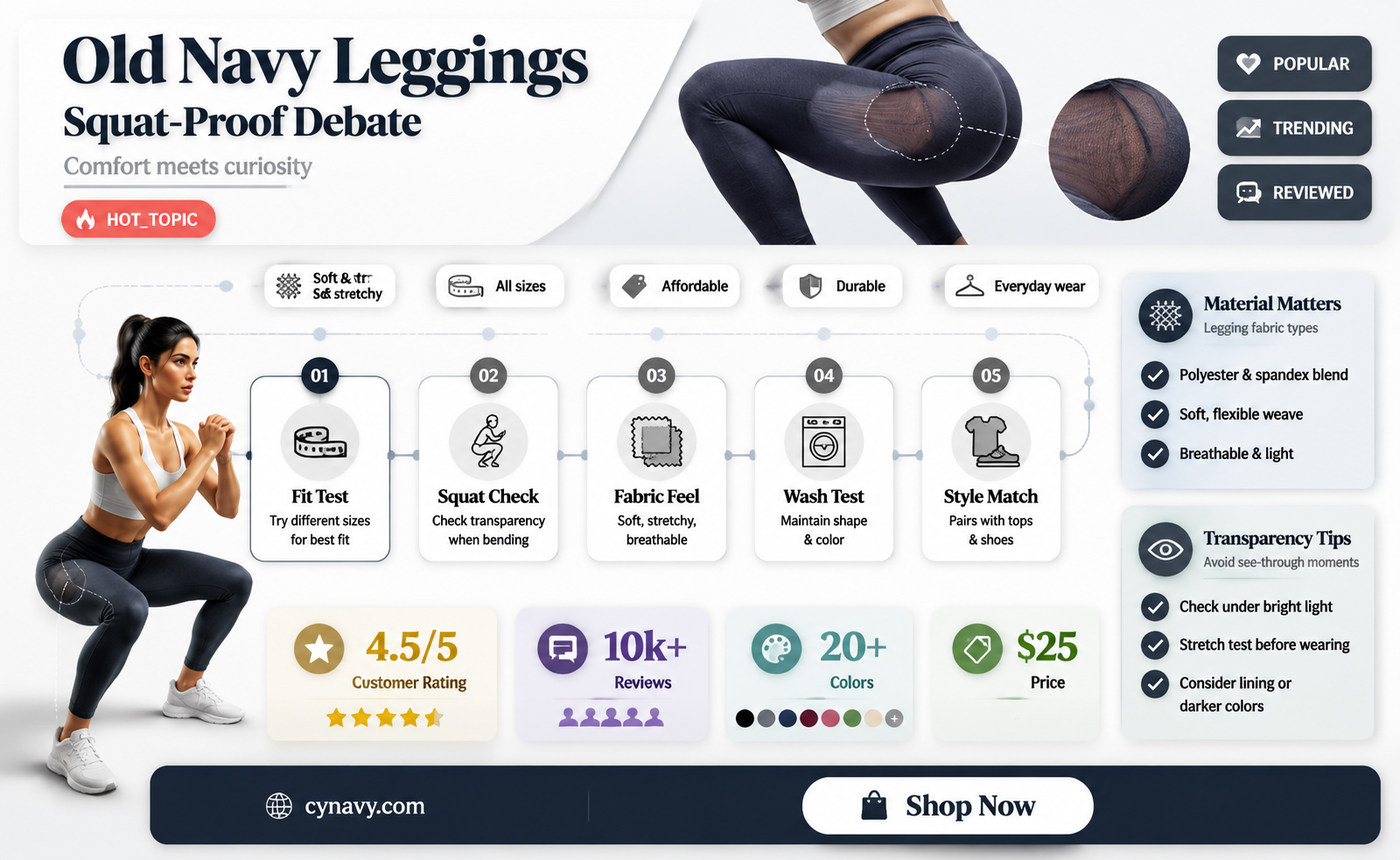 are old navy leggings squat proof