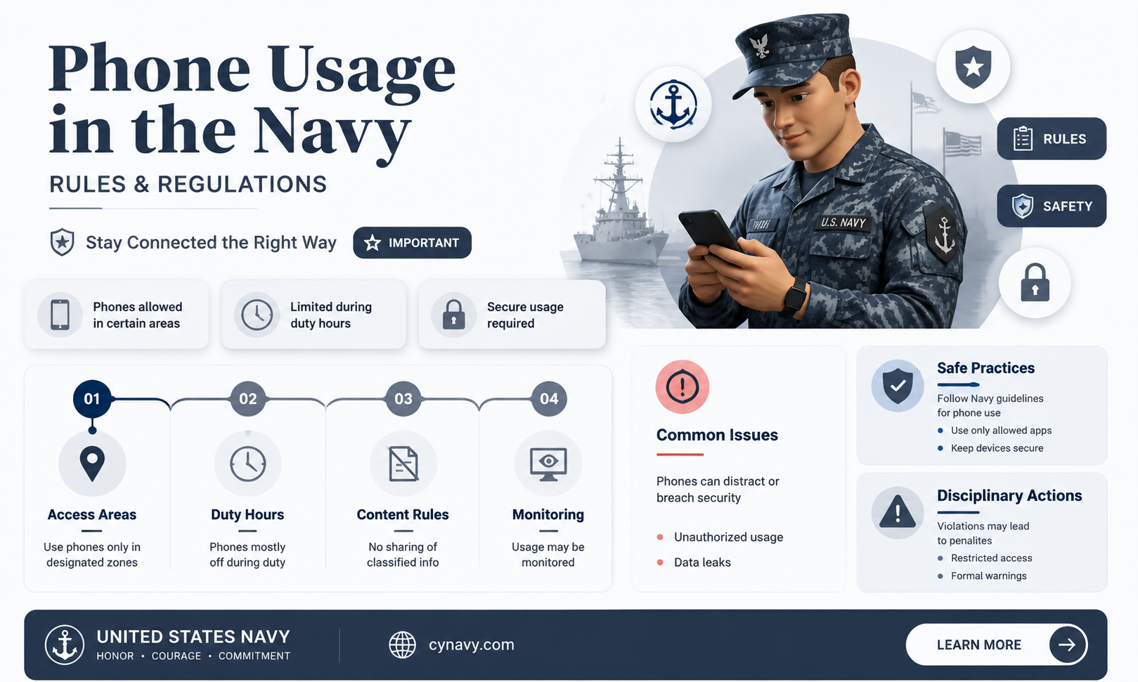 are you allowed to have your phone in the navy