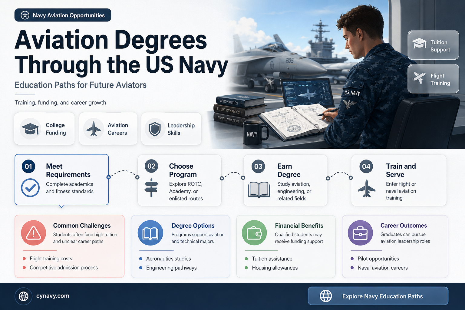can you get aviation degree in us navy