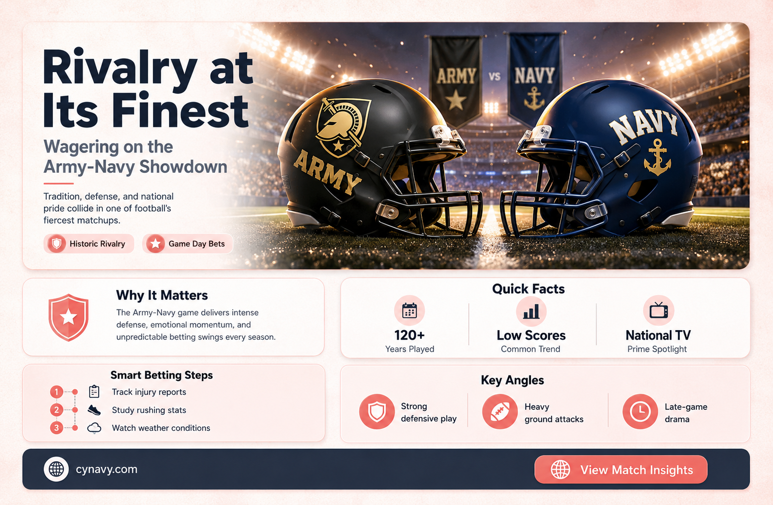 can you bet on army navy