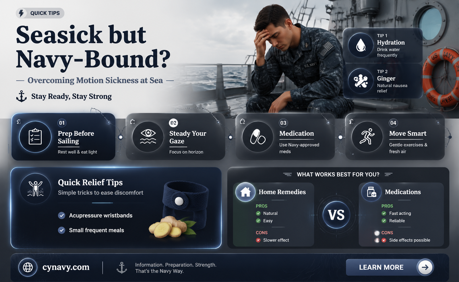 can i join the navy if i get seasick