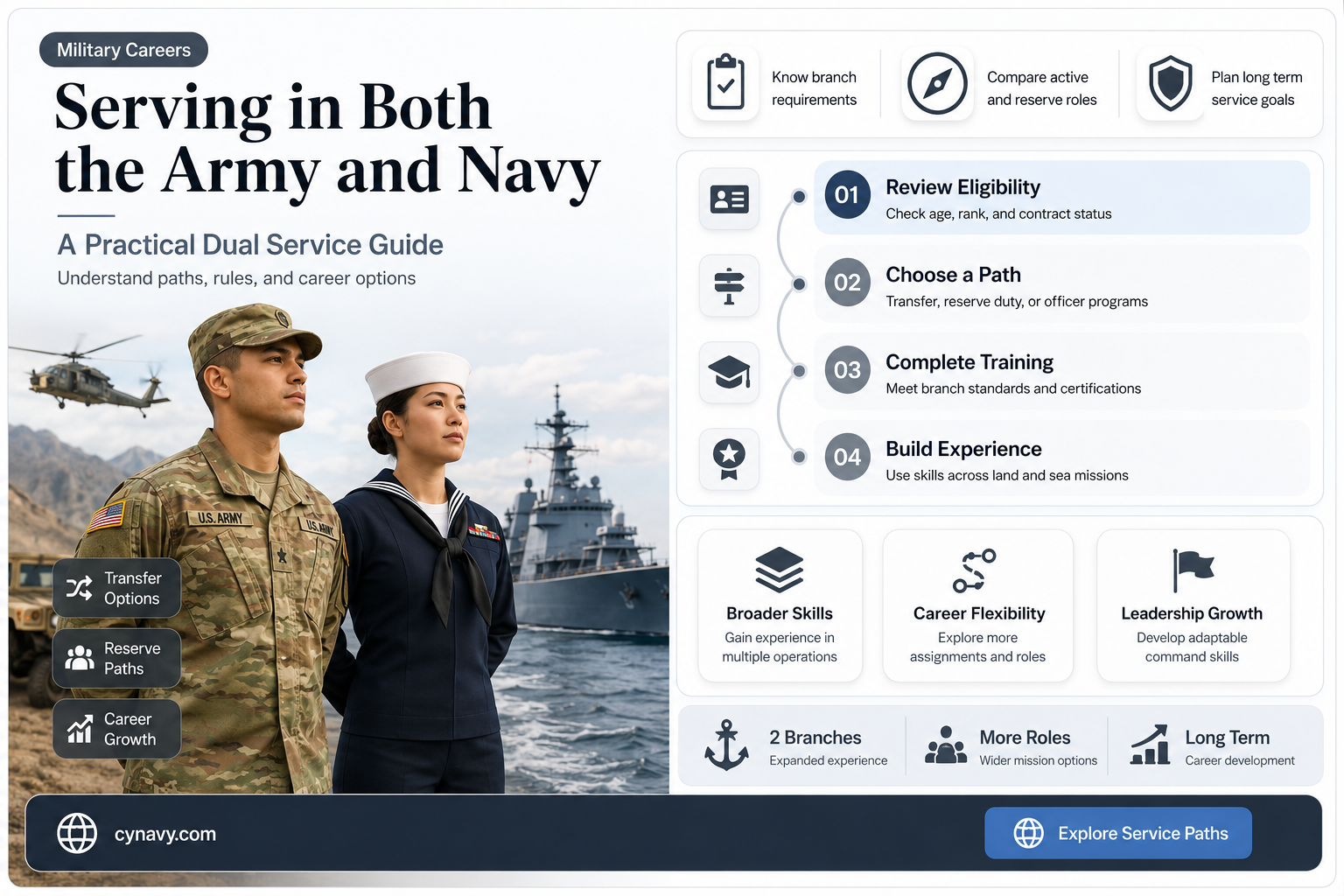 can you be in the army and navy