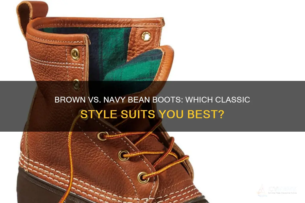 should i get brown or navy bean boots