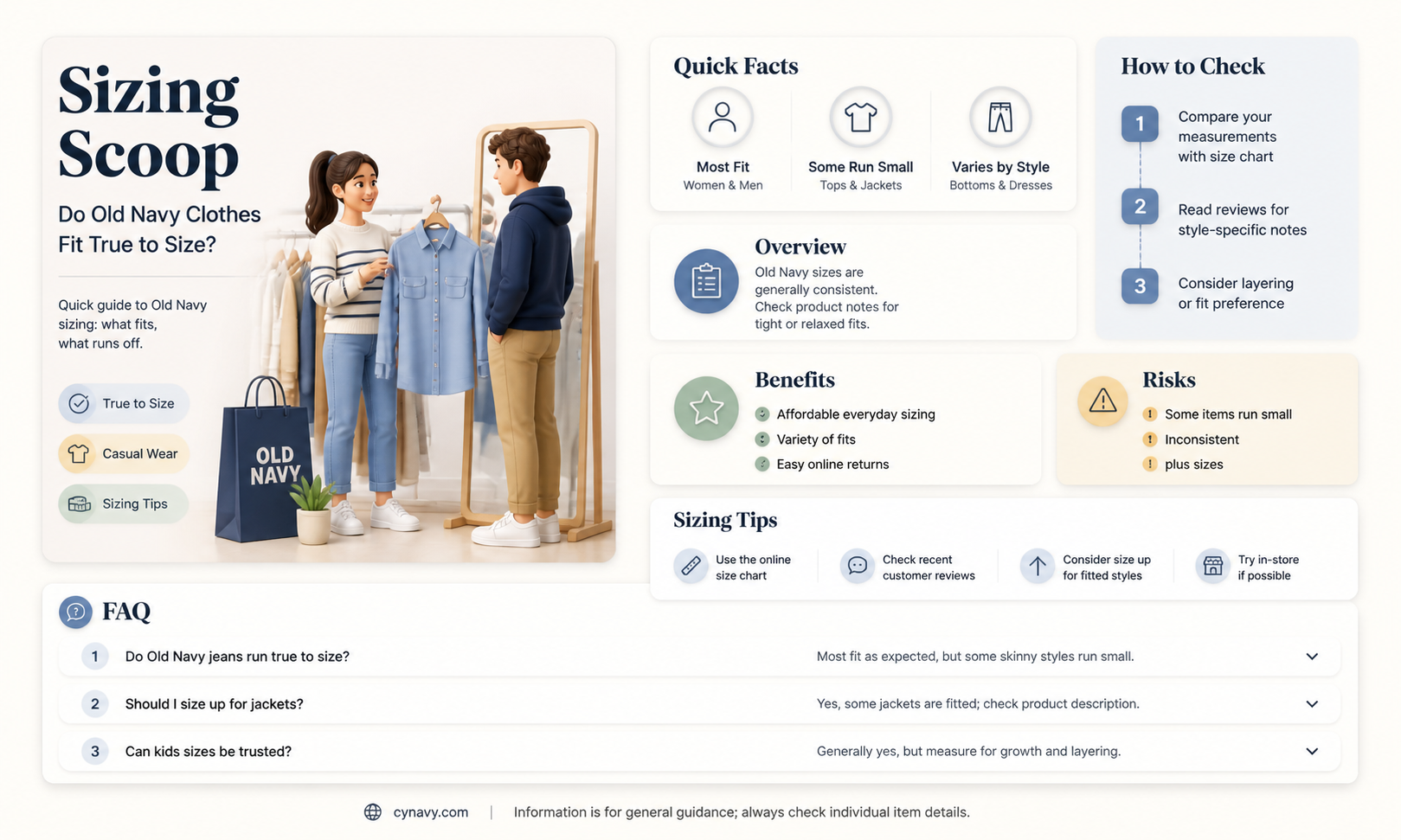 are old navy clothes true to size