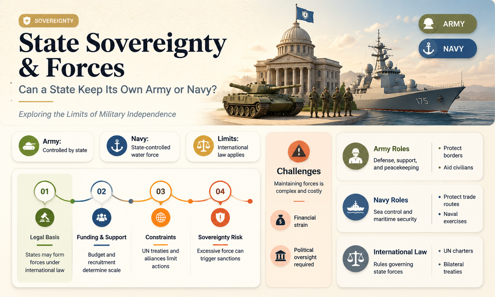 can a state keep its own army or navy