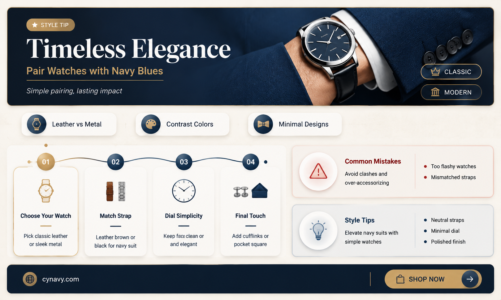 can i wear watch in navy dress blues