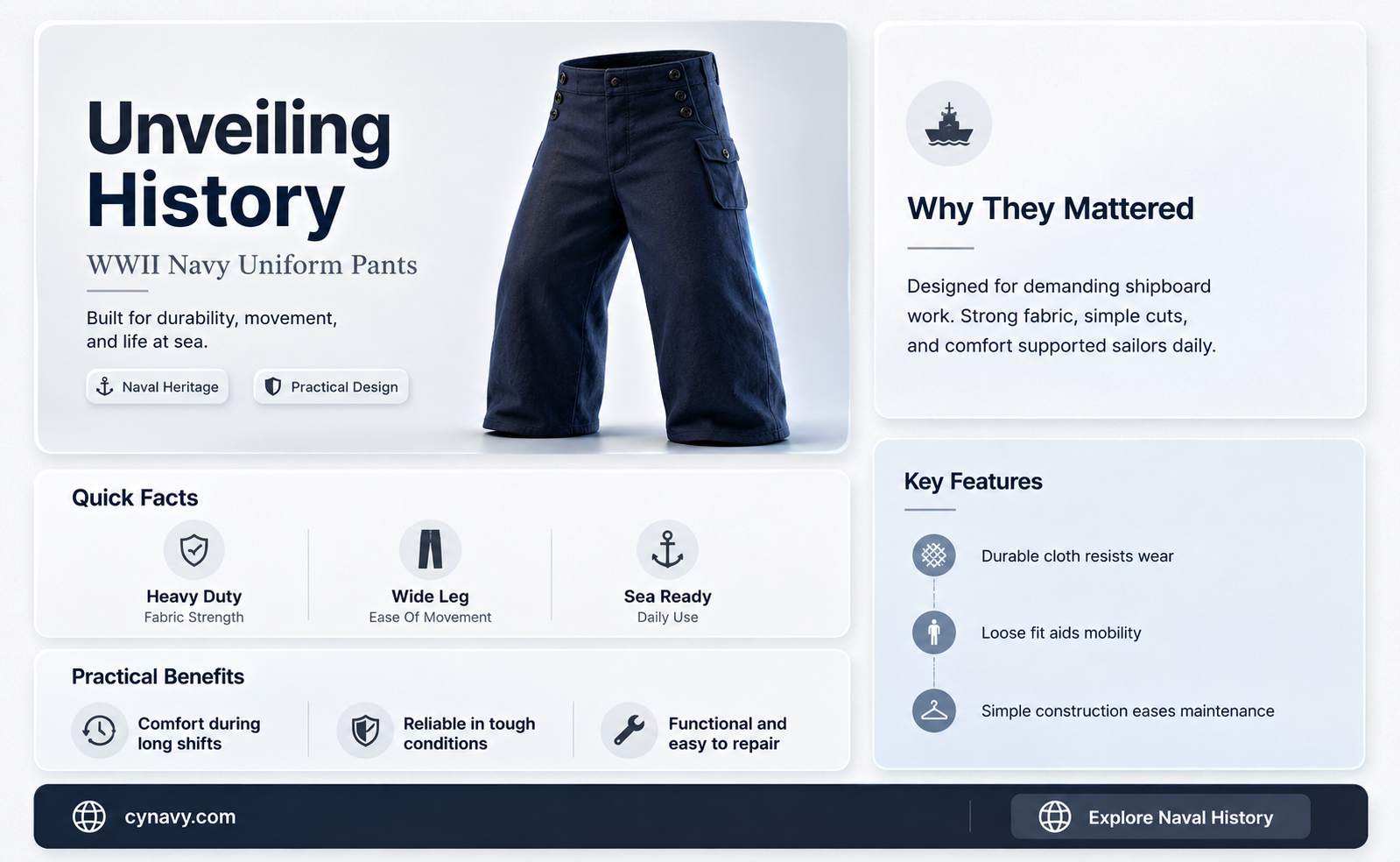did a ww2 era navy unform pant have pockets