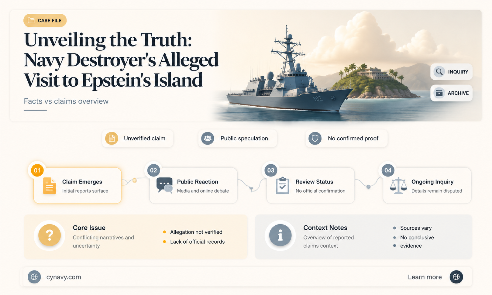 did a navy destroyer go to epstein