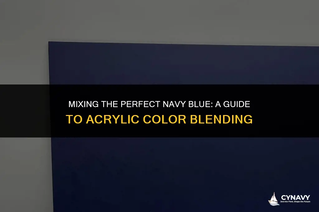 what acrylic colors make navy blue