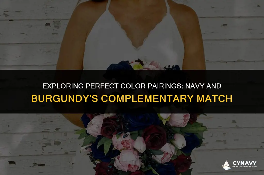 what are complementary colors for navy and burgundy