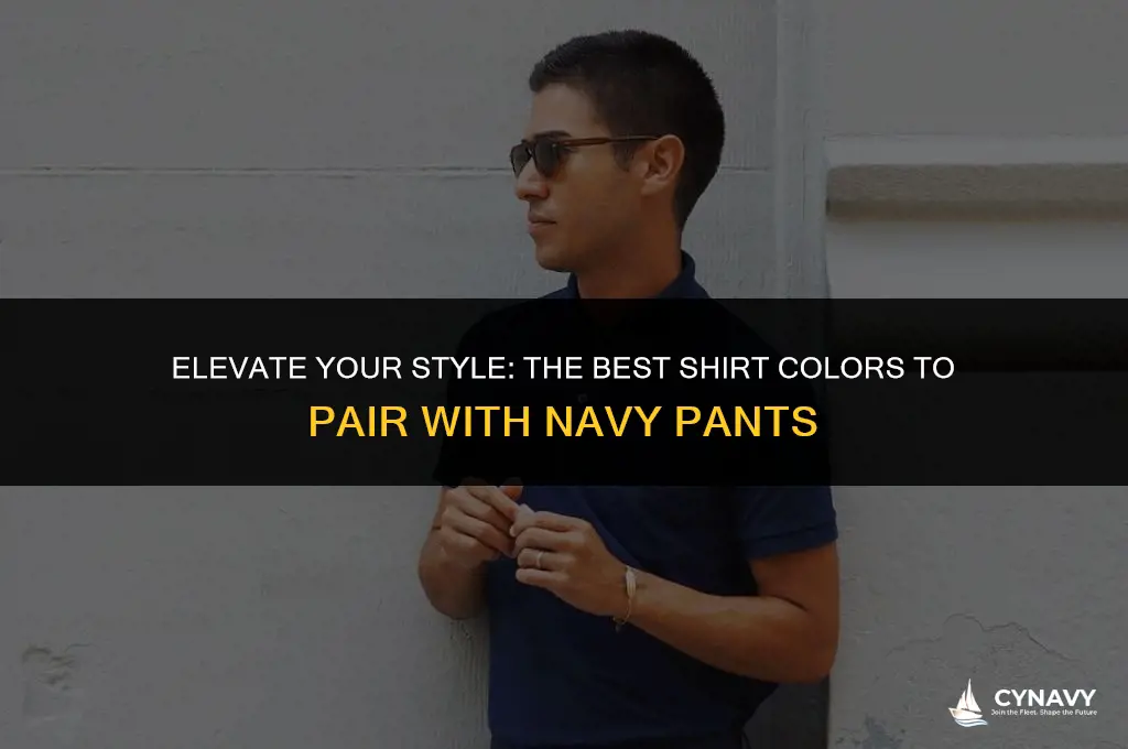what are good shirt colors with navy pants