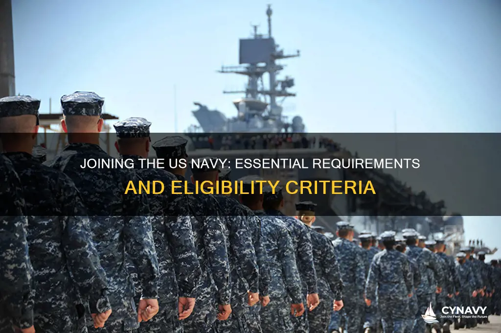 what are requirments to get into the us navy