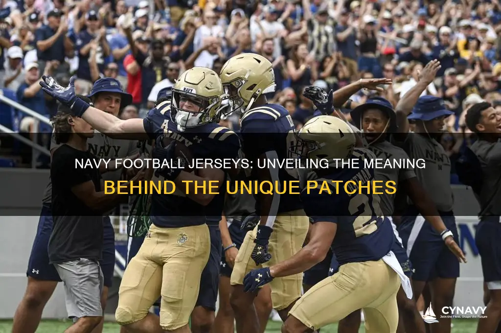 what are the patches on the navy football jerseys