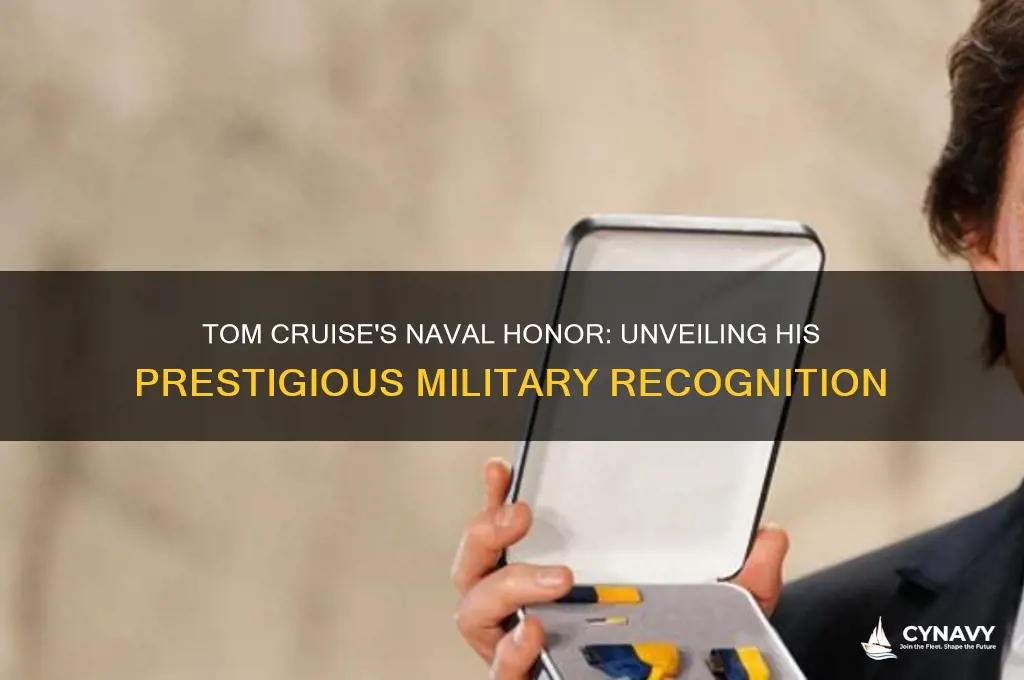 what award did tom cruise get from the navy