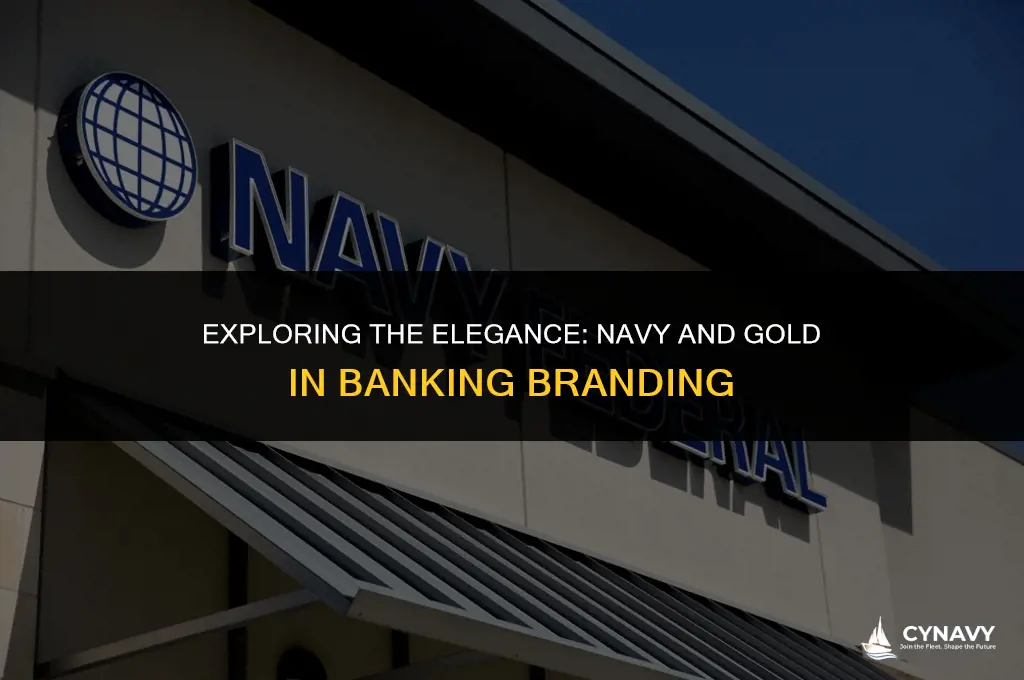 what bank uses the colors navy and gold