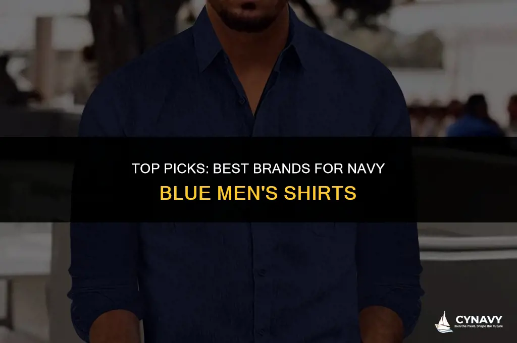 what barand sells the best navy color shirts for men