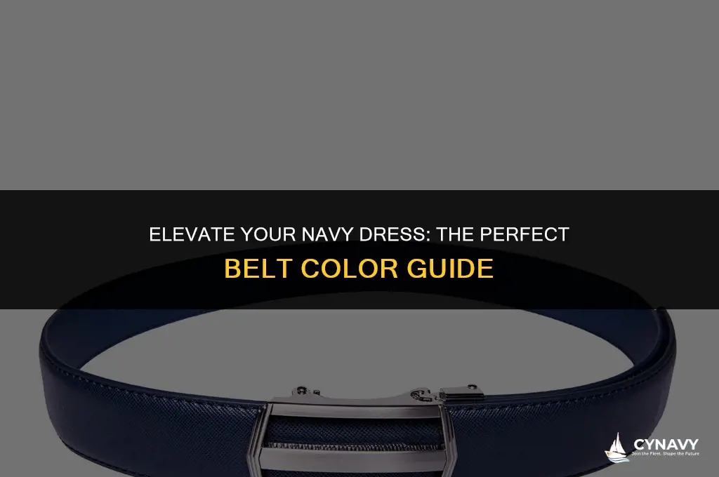 what belt color to wear with navy dress