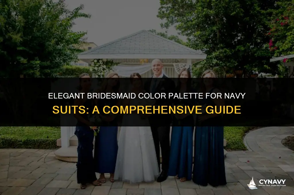 what bridemaid colors go best with a navy suit