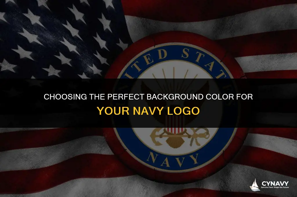 what color background goes well for a navy logo