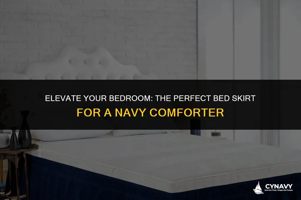 what color bed skirt with navy comforter
