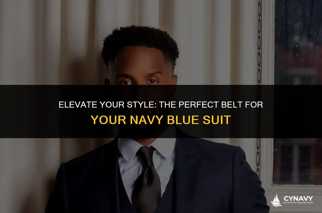 what color belt to wear with a navy blue suit