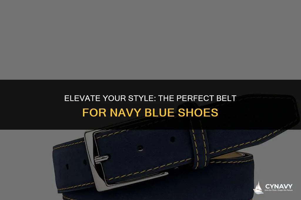 what color belt to wear with navy blue shoes