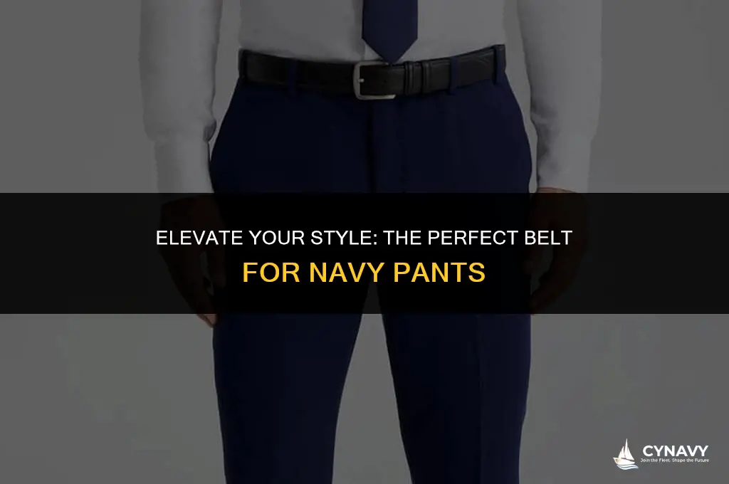 what color belt to wear with navy pants