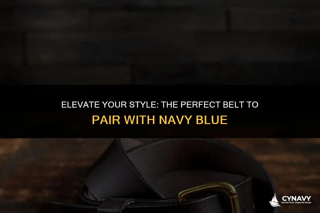what color belt with navy blu