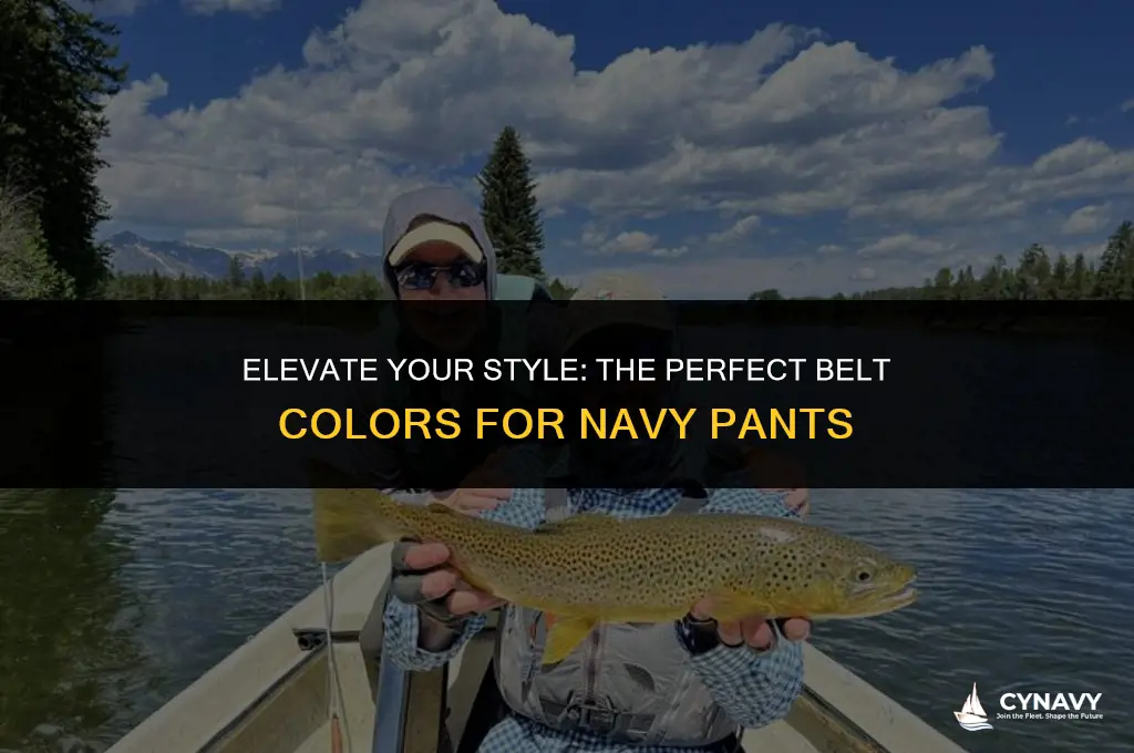 what color belt with navy pants women